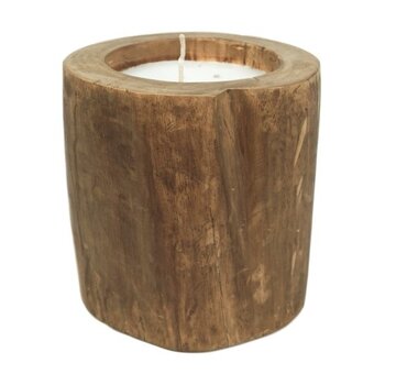 HSM Collection Round Tree Trunk Candle - Natural - ø20cm