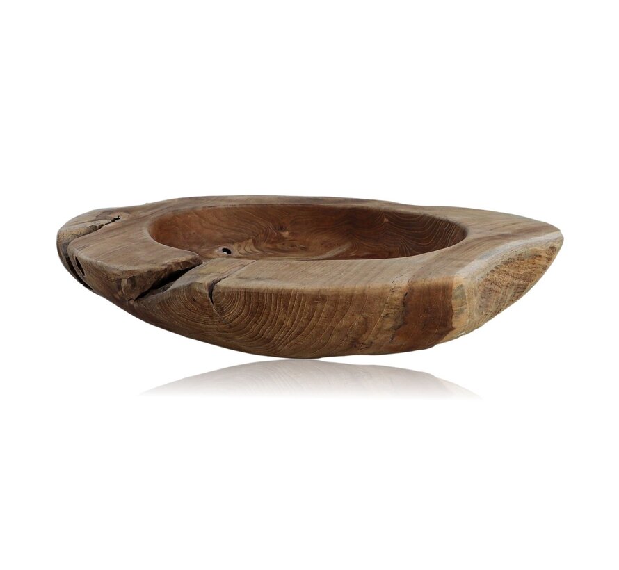 Spacious Fruit Bowl - Natural Gloss - ø38-45x15cm