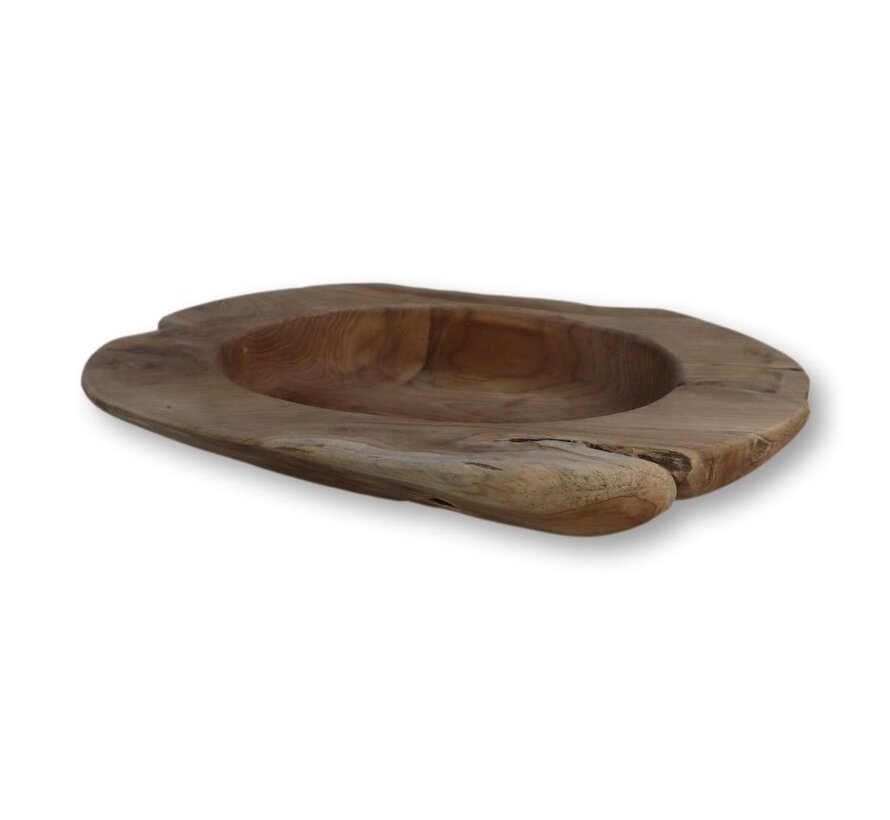 Spacious Fruit Bowl - Natural Gloss - ø38-45x15cm