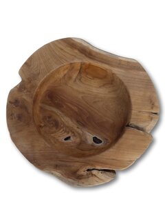 HSM Collection Spacious Fruit Bowl - Natural Gloss - ø38-45x15cm