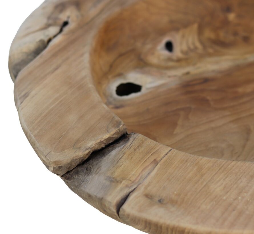 Spacious Fruit Bowl - Natural Gloss - ø38-45x15cm