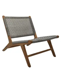 HSM Collection Chaise longue - Rio - Gris/Naturel - 66x80x65cm