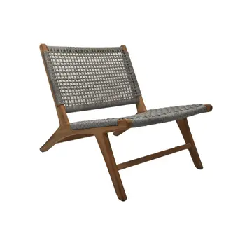 HSM Collection Lounge chair - Rio - Gray/Natural - 66x80x65cm