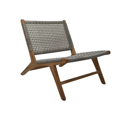 HSM Collection Lounge chair - Rio - Gray/Natural - 66x80x65cm