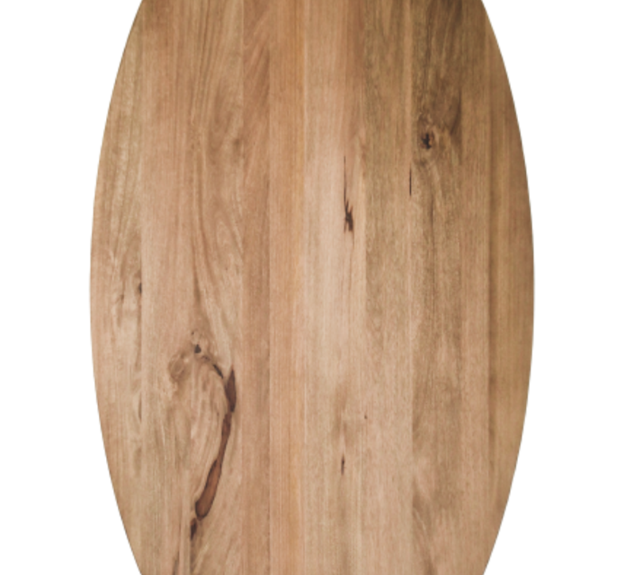 Ovaal tafelblad Oakland - 220x110x3,5 - Naturel - Mangohout