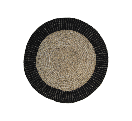 HSM Collection Tapis - Malibu - Naturel/Noir - Ø120cm