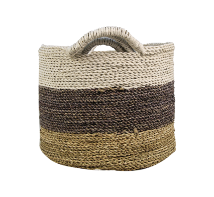 Stylish Basket Set - Set of 3 - Malibu - Natural/Purple/White