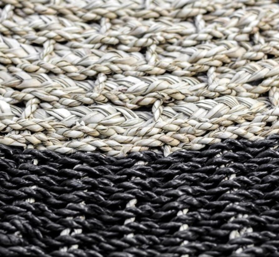 Rug - Malibu - Natural/Black - ø100cm