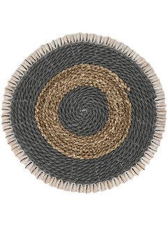 HSM Collection Placemat - Set of 6 - Natural/Gray - ø30cm