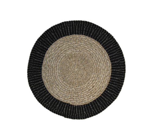 HSM Collection Tapis - Malibu - Naturel/Noir - ø150 cm