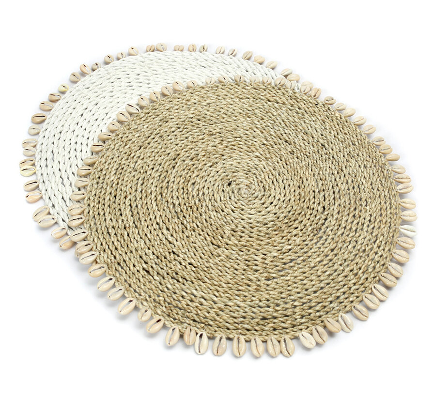 Natural Placemat - Seagrass Shell - 38x38cm