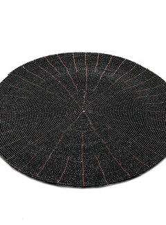 Bazar Bizar Set de Table Noir - Perlé - 30x30cm