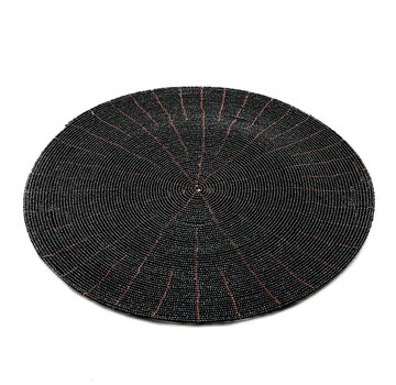 Bazar Bizar Black Placemat - Beaded - 30x30cm