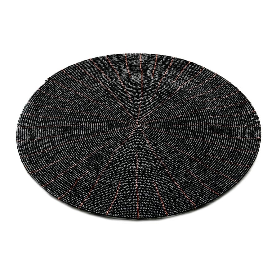 Set de Table Noir - Perlé - 30x30cm