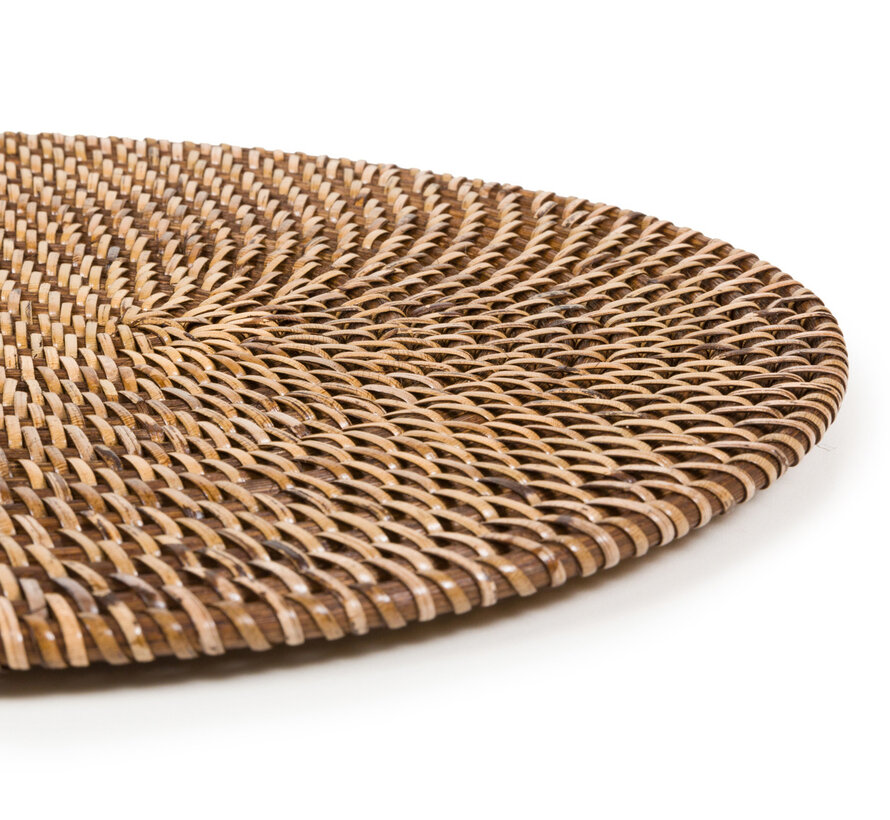 Oval Placemat - Colonial - Natural/Brown - 30x40cm