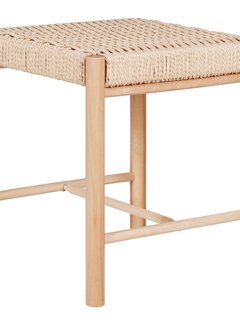 House Nordic Braided Stool - Abano - Natural - 42x42x46.5cm