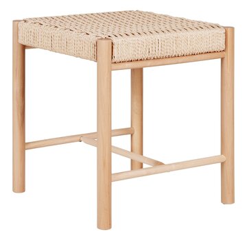 House Nordic Braided Stool - Abano - Natural - 42x42x46.5cm