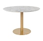 Coffee table - Bolzano - White with Gold - Ø110x75cm