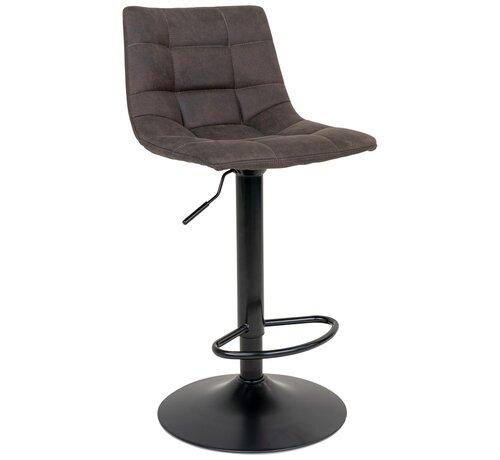 House Nordic Bar stool - Set of 2 - Velvet - Dark Gray