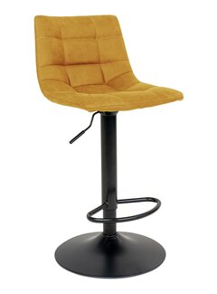 House Nordic Bar stool - Set of 2 - Velvet - Mustard/Yellow