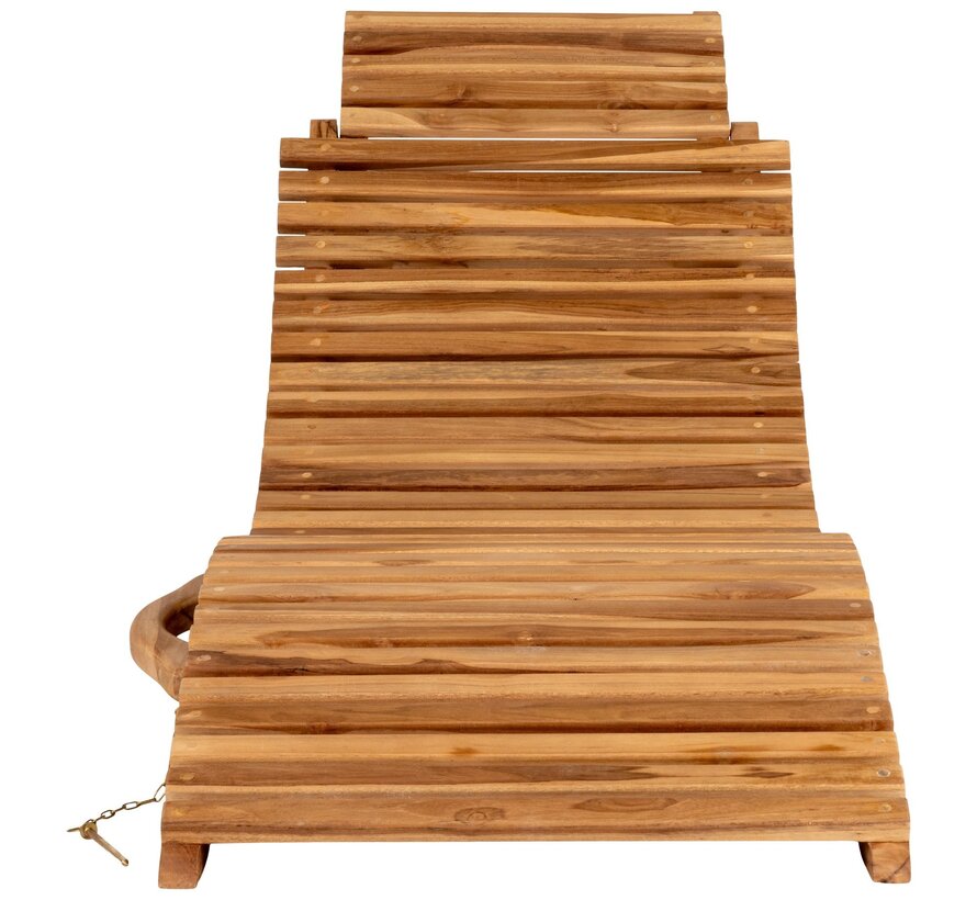 Deck chair - Arriete - Natural - 185x56x25cm