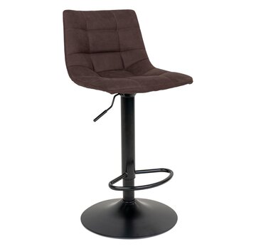 House Nordic Bar stool - Set of 2 - Velvet - Dark Brown