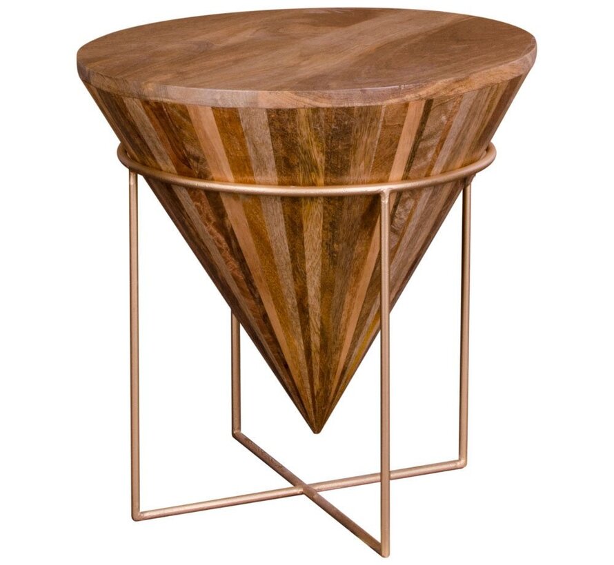 Table Basse Design - Hapur - Marron - Ø45x45cm