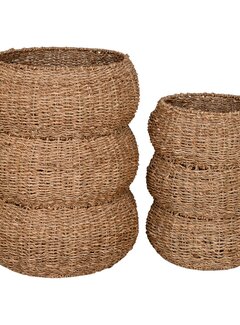 House Nordic Paniers de Rangement Ronds - Sarbas - Lot de 2 - Naturel