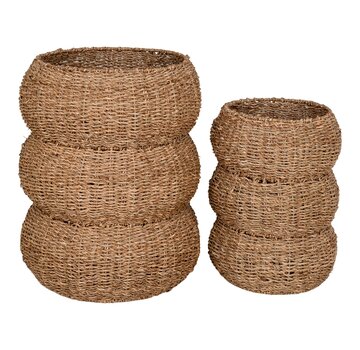 House Nordic Paniers de Rangement Ronds - Sarbas - Lot de 2 - Naturel