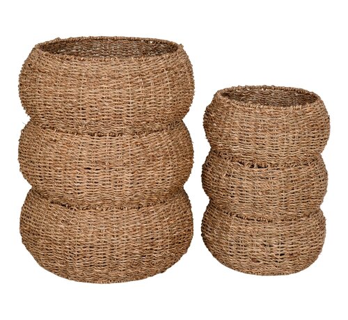 House Nordic Round Storage Baskets - Sarbas - Set of 2 - Natural