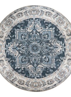 House Nordic Round Carpet - Blue - Ø200 cm