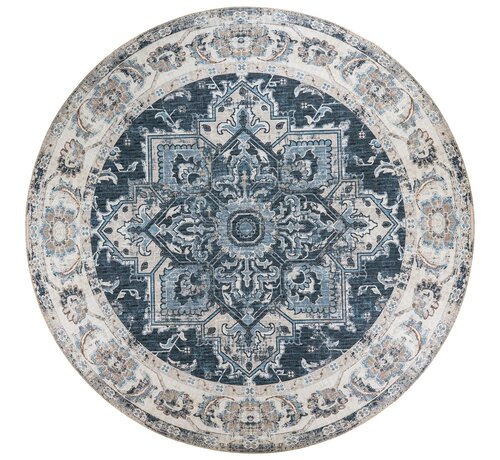 House Nordic Round Carpet - Blue - Ø200 cm