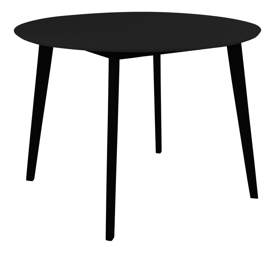 Eettafel - Vojens - Zwart - Ø105x75 cm