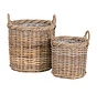 Storage Baskets with Handles - Gili - Set of 2 - Natural