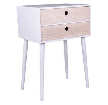 House Nordic Bedside table - Rimini - 2 Drawers - White