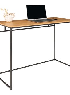 House Nordic Vita Desk - Desk with black frame and oak look top 100x45x75 cm