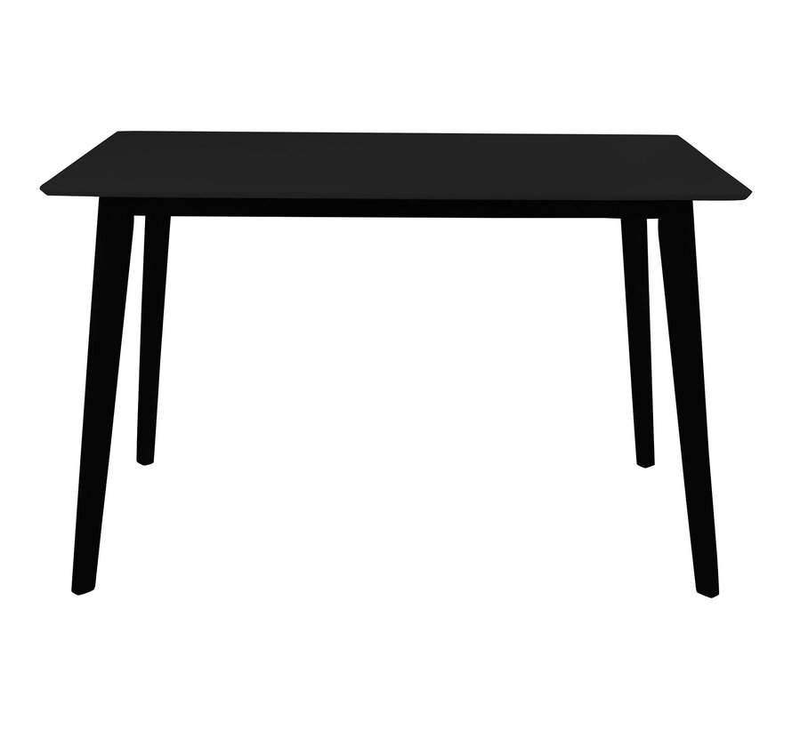 Table à manger noire - Vojens - 70x120x75 cm