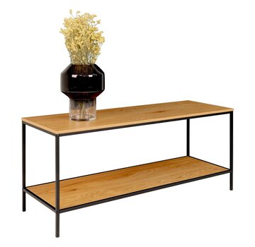 House Nordic TV Cabinet - Vita - 2 Shelves - Natural/Black - 100x36x45 cm