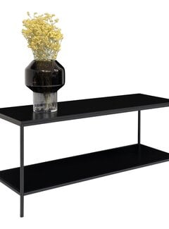 House Nordic TV Cabinet with 2 Shelves - Vita - Black - 100x36x45 cm