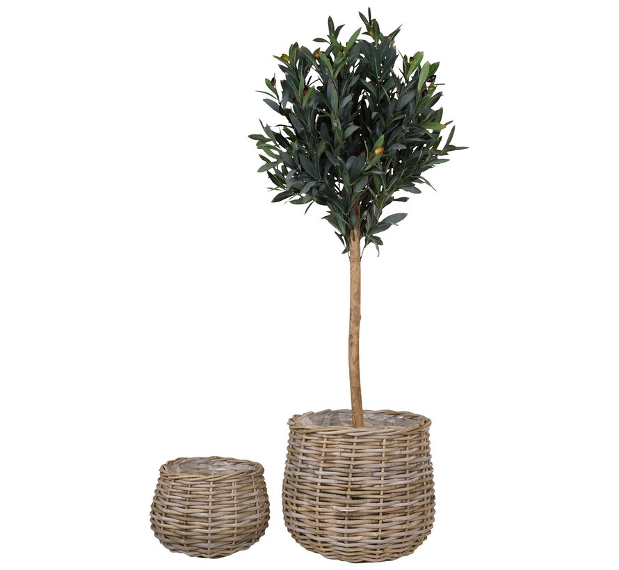 Paniers de rangement - Kubu - Lot de 2 - Naturel