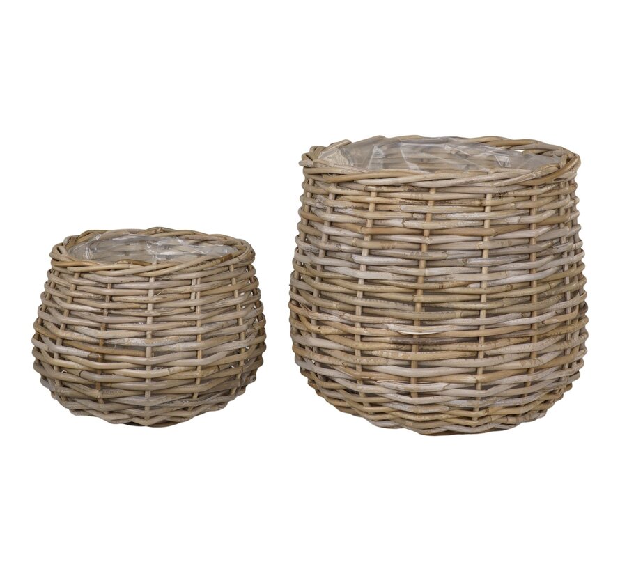 Paniers de rangement - Kubu - Lot de 2 - Naturel