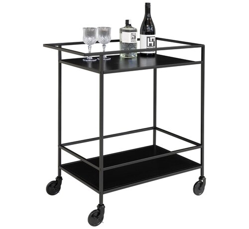 House Nordic Bar Trolley - Vita - Black - 68x40x79 cm