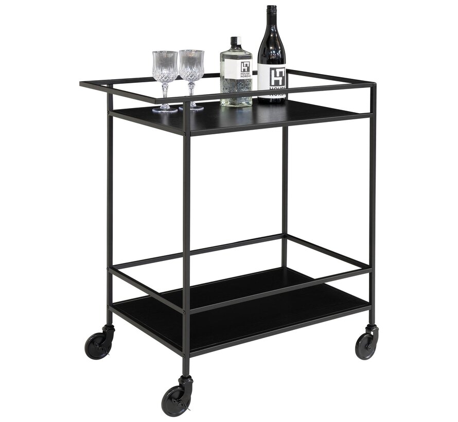 Bar Trolley - Vita - Black - 68x40x79 cm