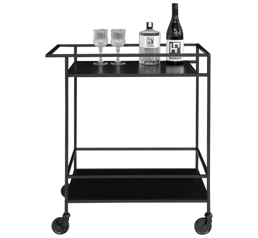 Bar Trolley - Vita - Black - 68x40x79 cm