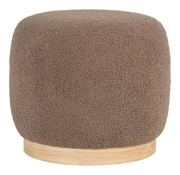 House Nordic Pouf - Belfort - Brown - Ø44.5x40cm