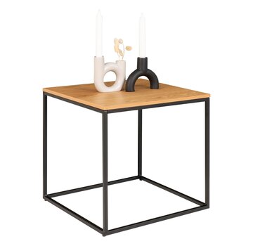 House Nordic Side table - Vita Side - Natural/Black - 45x45x45 cm