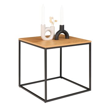 House Nordic Table d'appoint - Vita Side - Naturel/Noir - 45x45x45 cm