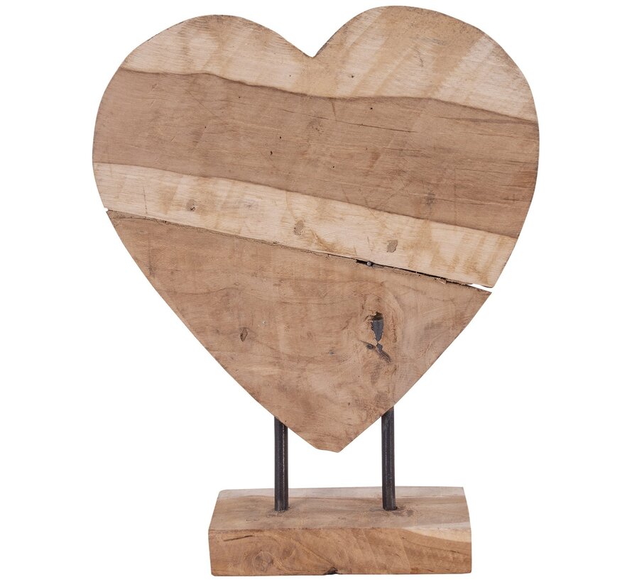 Decoration Heart - Almada - Teak wood - 30cm