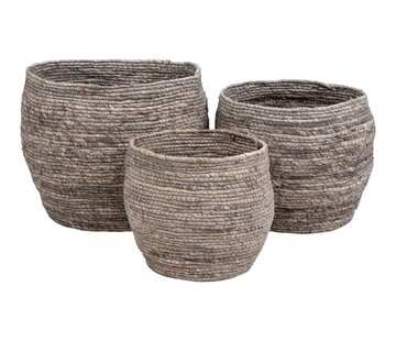 House Nordic Storage baskets - Tivoli - Set of 3 - Gray