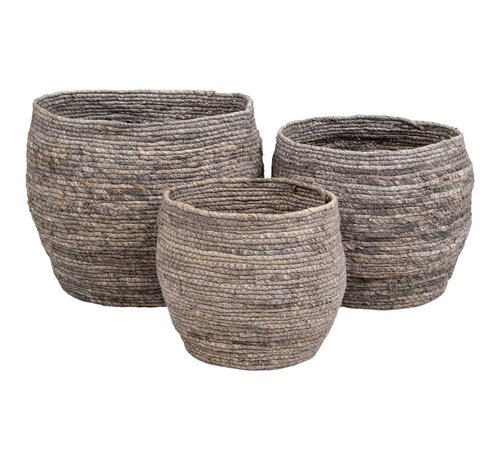 House Nordic Paniers de rangement - Tivoli - Lot de 3 - Gris